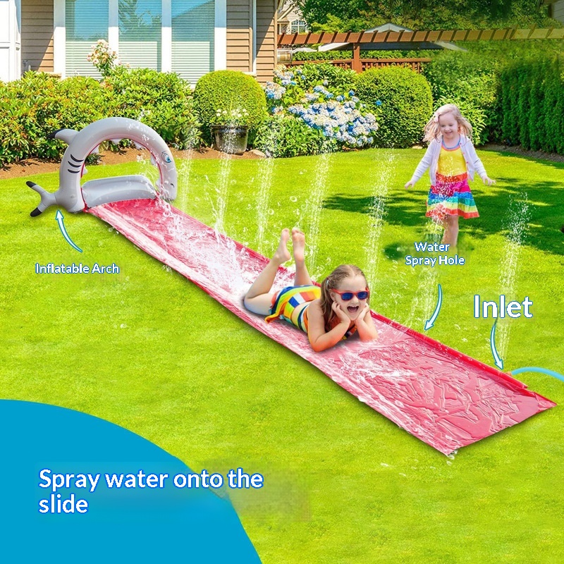 Kids Outdoor Inflatable Water Slide - Inflatable Whale Water Slide Sprinkler Pad