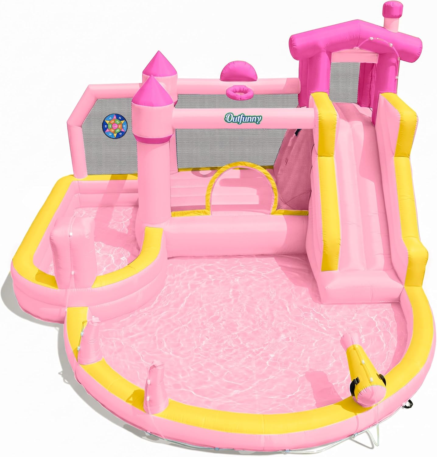 Kids Outdoor Inflatable Water Slide - Pink Inflatable Water Slide Bounce House