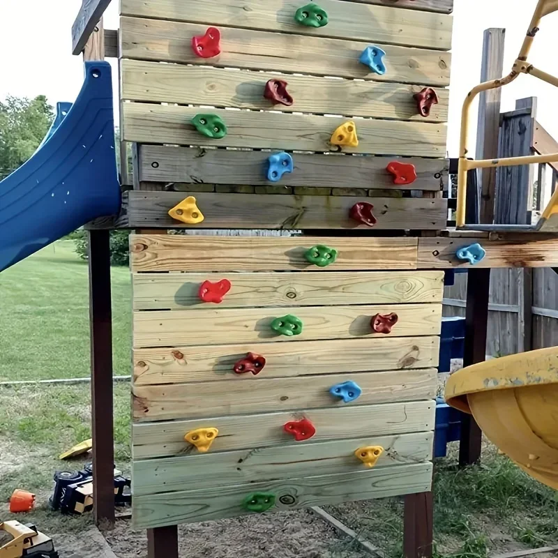 Kids Outdoor Climbing Structure - Children Climbing Wall Stones Kids DIY