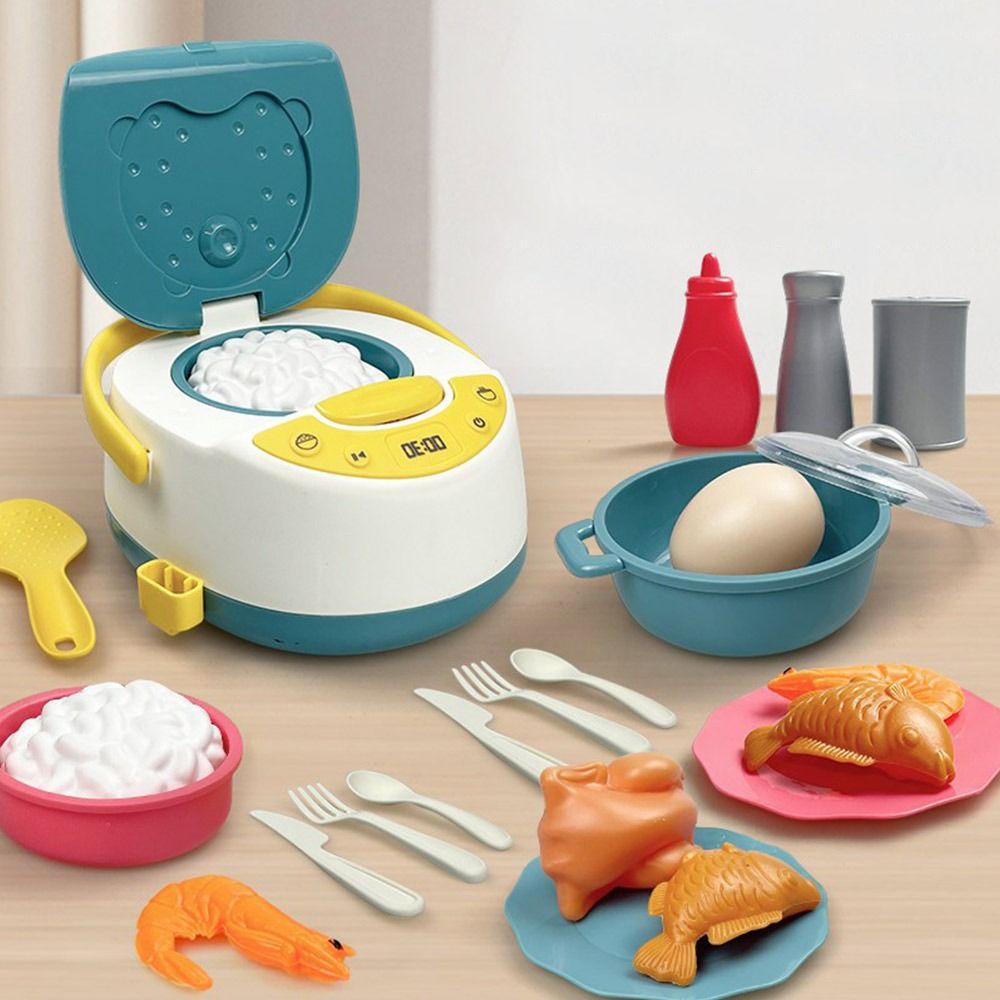 Kids Outdoor Kitchen Set - Multicolor Kids Cooking Playset Microwave Gas