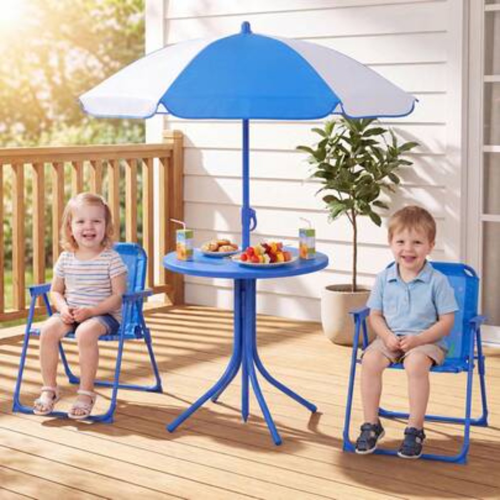 Kids Outdoor Table With Umbrella - Childrens Picnic Table Outdoor Set with