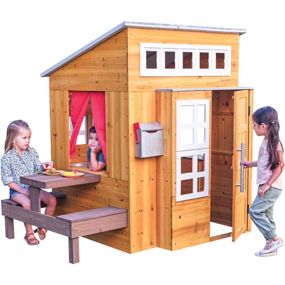 Modern Outdoor Wooden Playhous - đánh giá và giá Kids Outdoor Grill