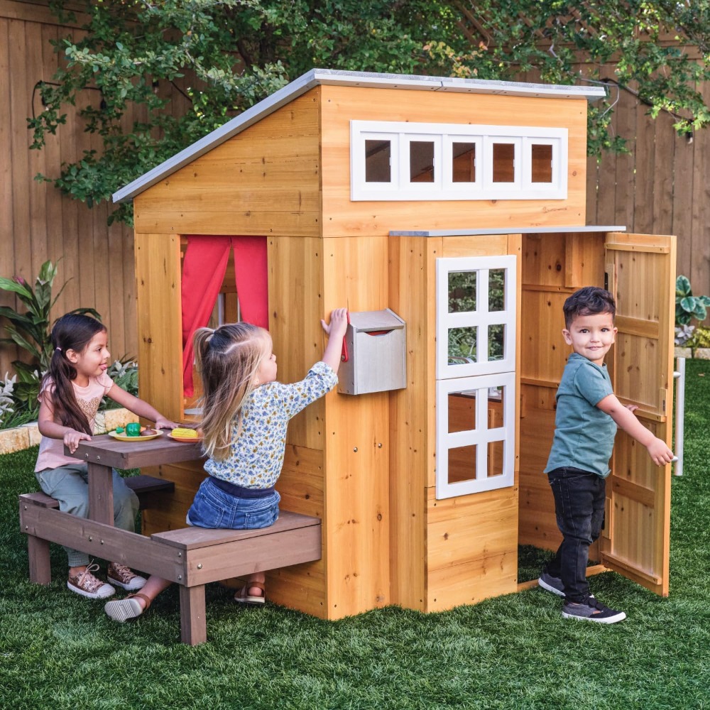 Modern Outdoor Wooden Playhous - đánh giá và giá Kids Outdoor Grill