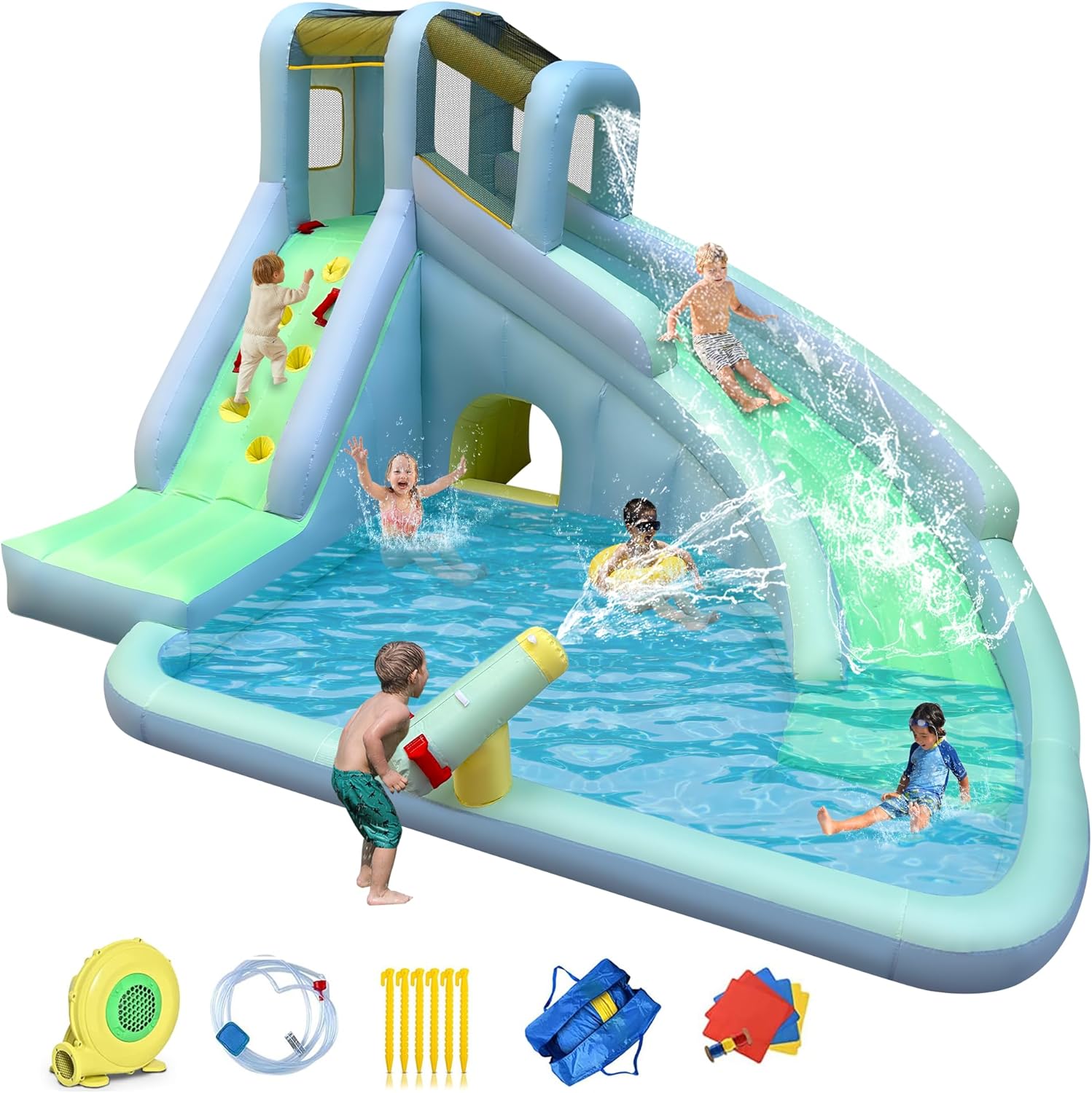 6-in-1 Inflatable Kids Bounce  - đánh giá và giá Kids Outdoor Climbing