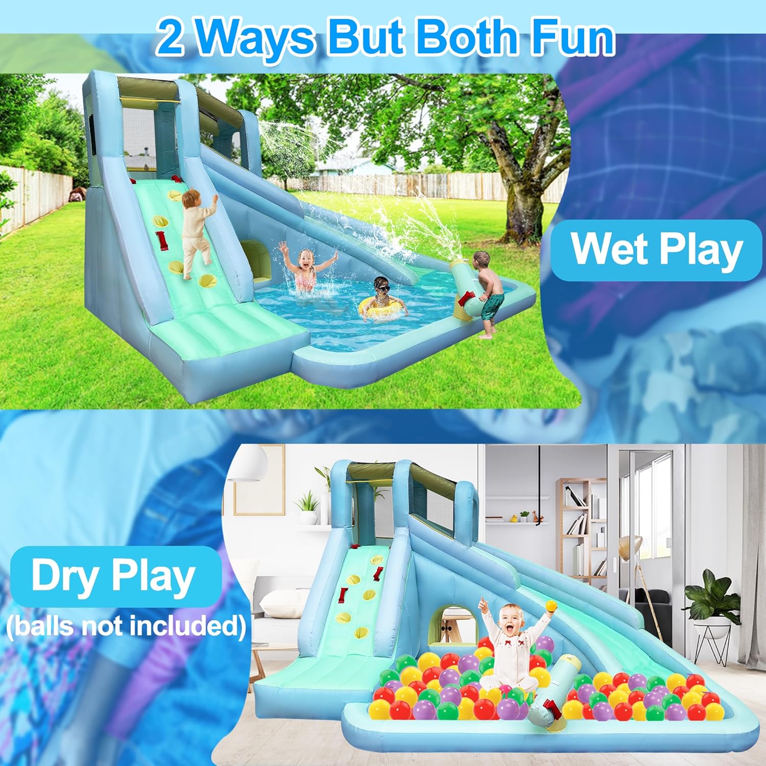 6-in-1 Inflatable Kids Bounce  - đánh giá và giá Kids Outdoor Climbing