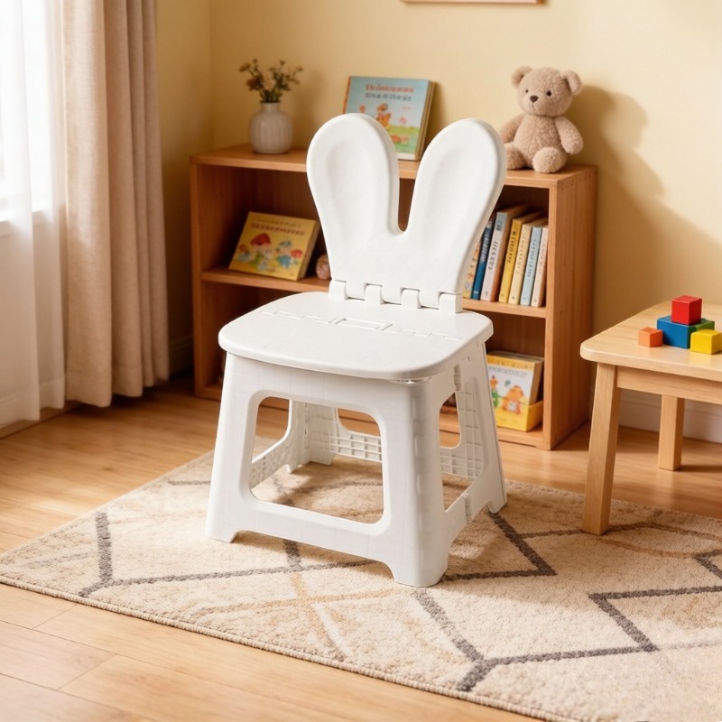2PCS Thickened Rabbit Cartoon  - đánh giá và giá Kids Outdoor Folding Chair