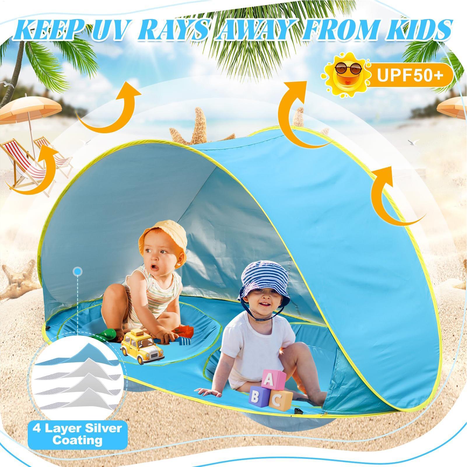 Kid Beach Tent With Pool UV Pr - đánh giá và giá Kids Outdoor Grill