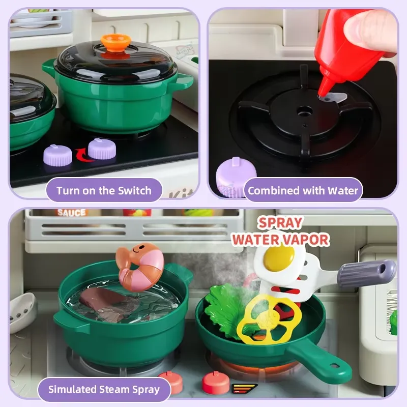 90cm Large Pretend Play Kitche - đánh giá và giá Kids Outdoor Kitchen Set