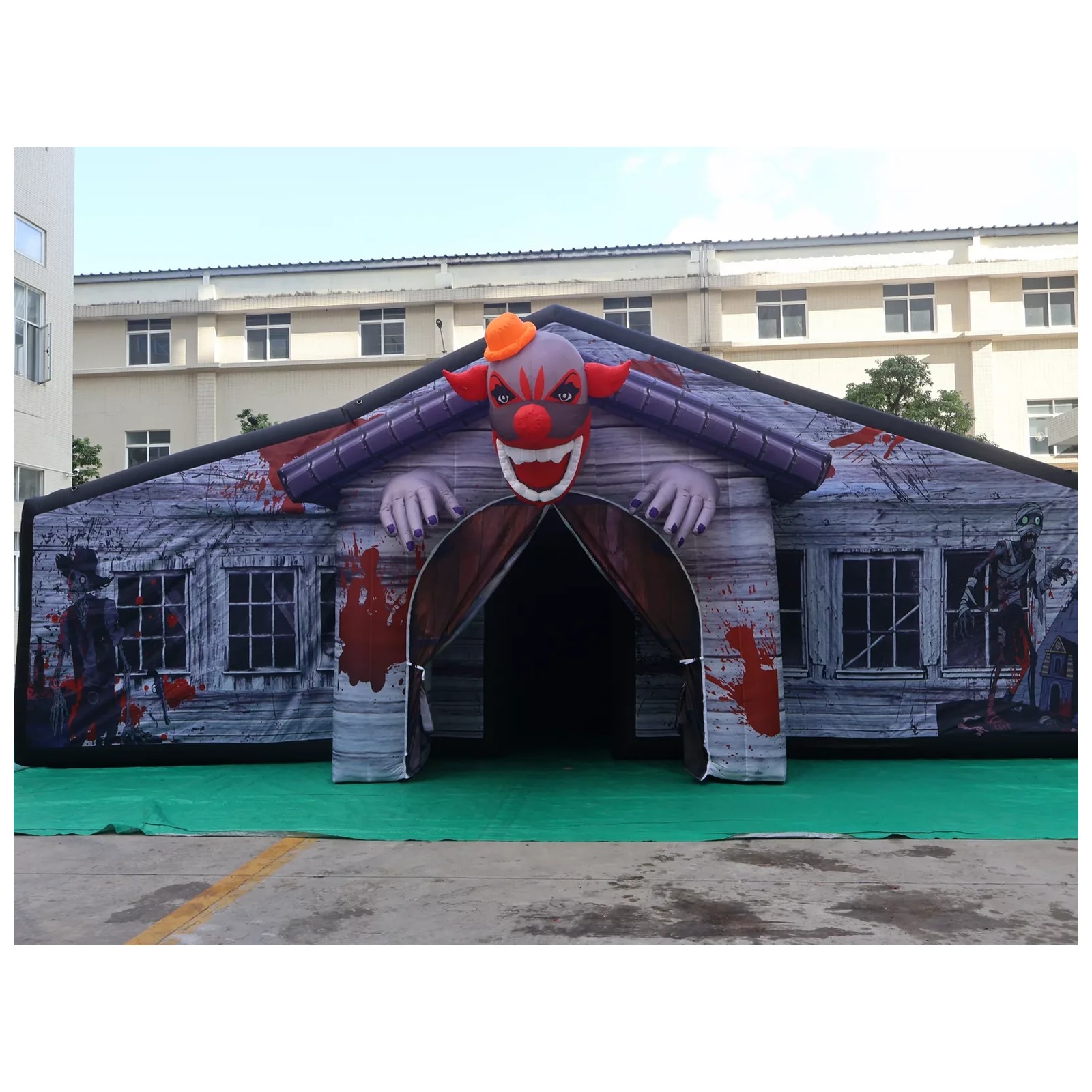 Mê cung bơm hơi lớn màu xám có - đánh giá và giá Kids Outdoor Venues