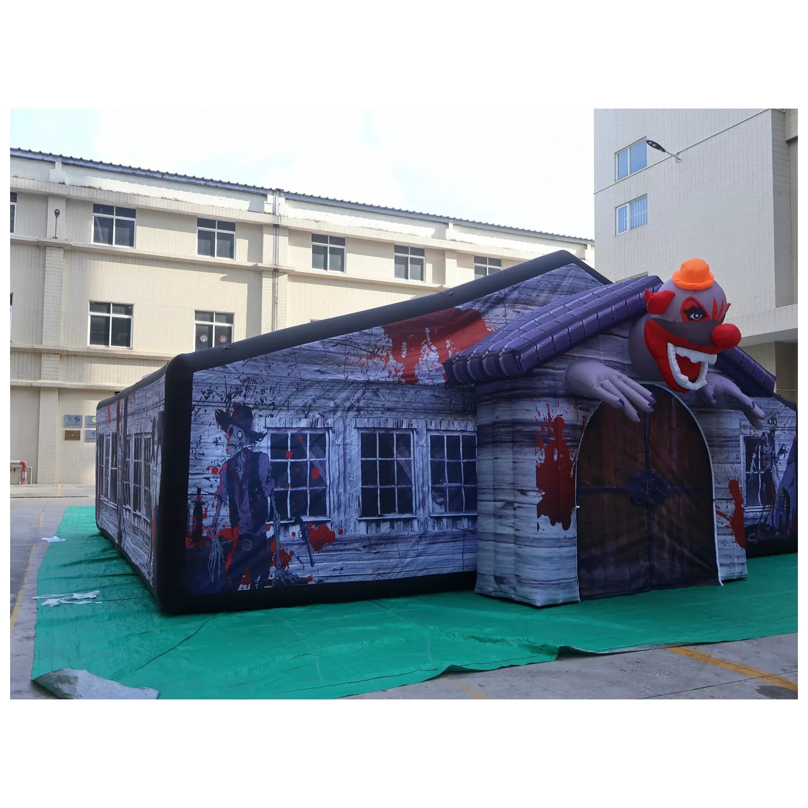 Mê cung bơm hơi lớn màu xám có - đánh giá và giá Kids Outdoor Venues