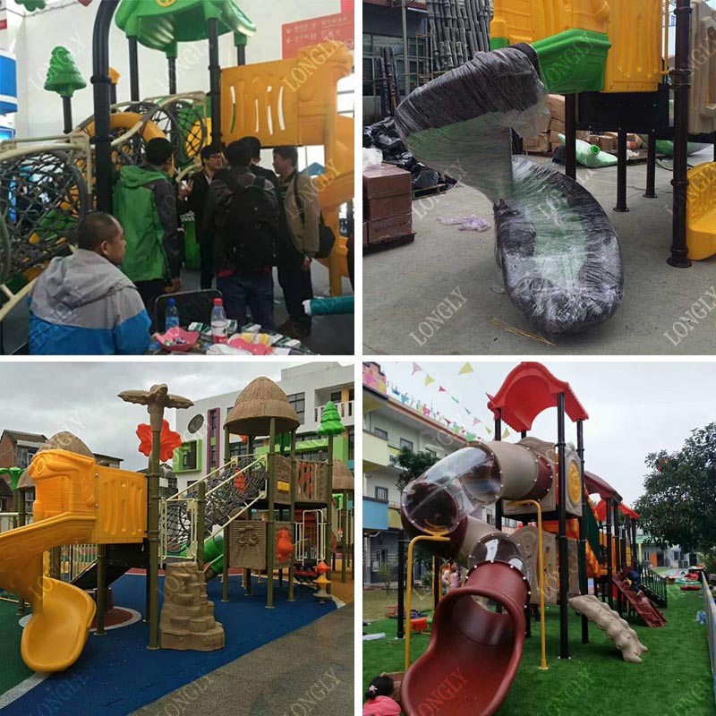 Commercial Plastic Slide 450x2 - đánh giá và giá Kids Outdoor Garden