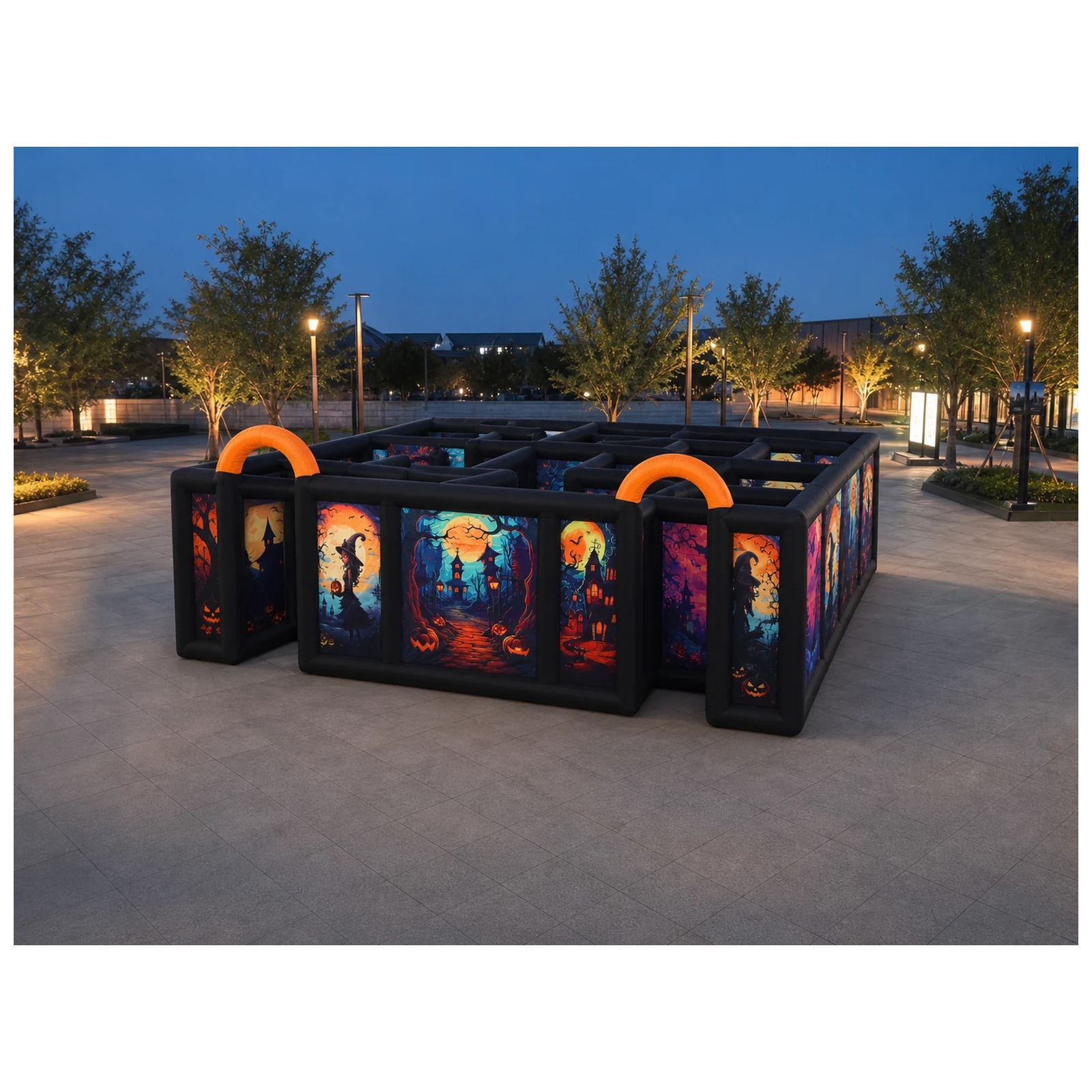 Mê cung bơm hơi Halloween hình - đánh giá và giá Kids Outdoor Venues