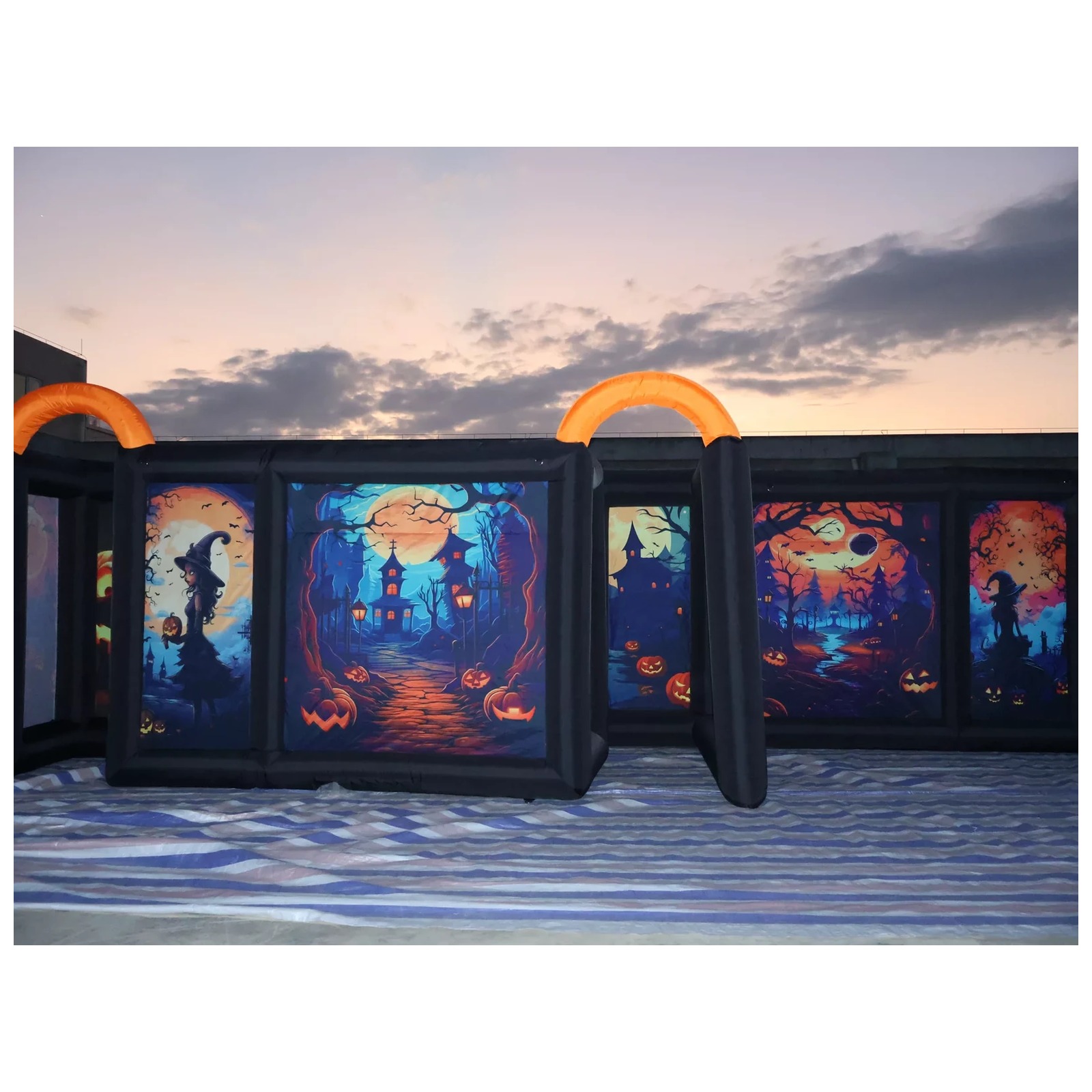 Mê cung bơm hơi Halloween hình - đánh giá và giá Kids Outdoor Venues