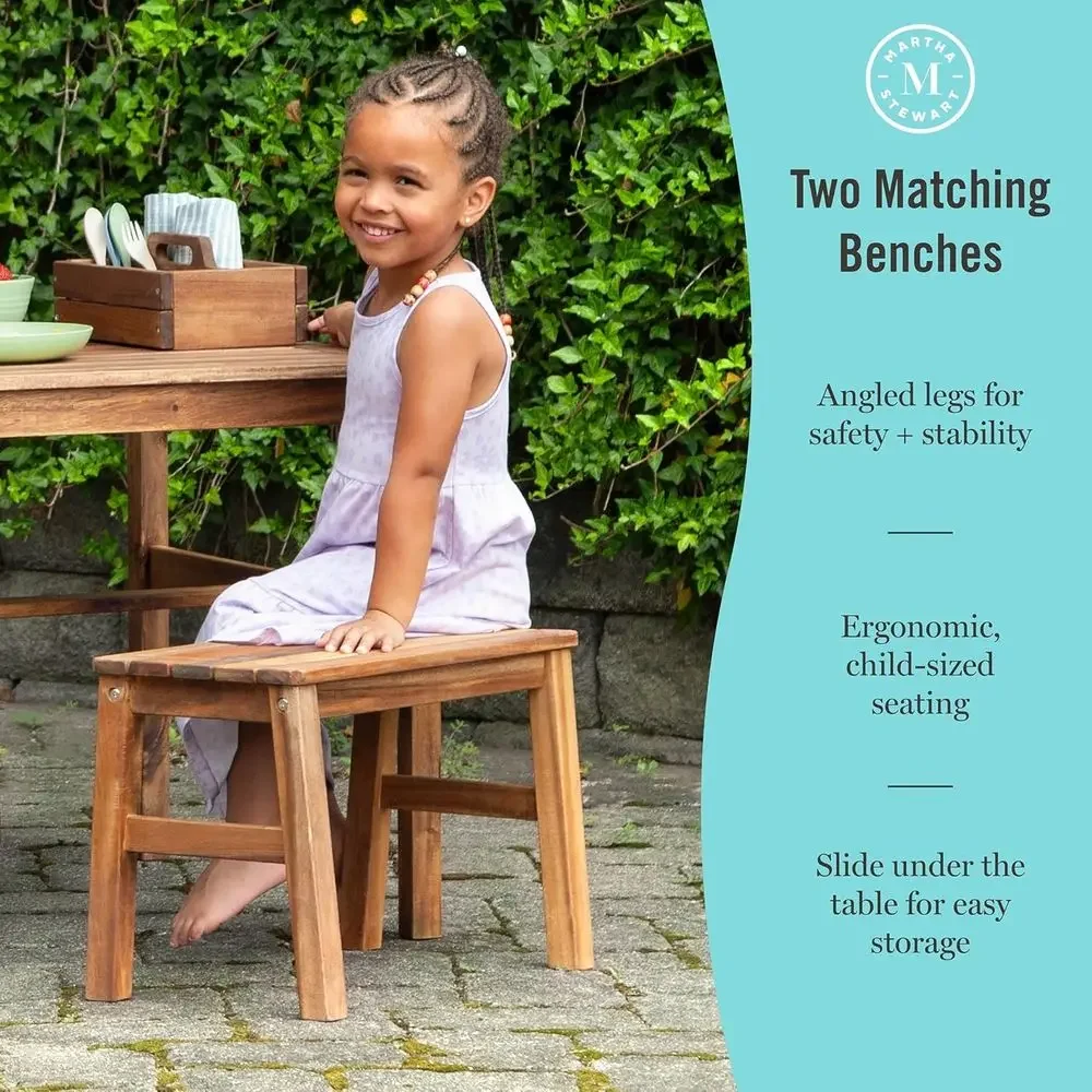 Kids Outdoor Crat Table, Bench - đánh giá và giá Kids Outdoor Table With Umbrella