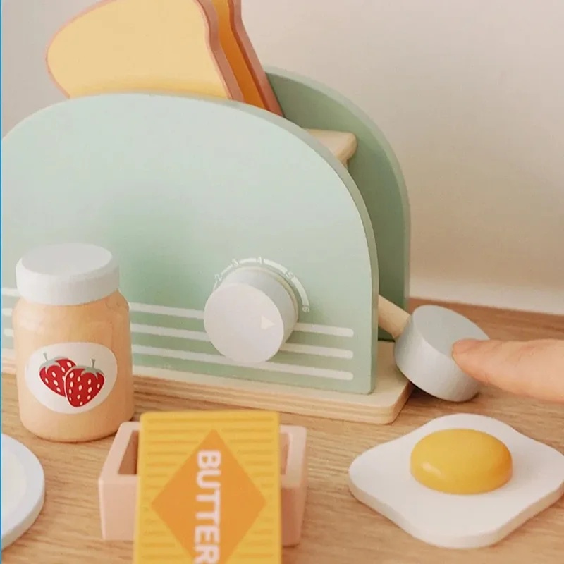 Wooden Simulation Toaster Toy  - đánh giá và giá Kids Outdoor Kitchen Set