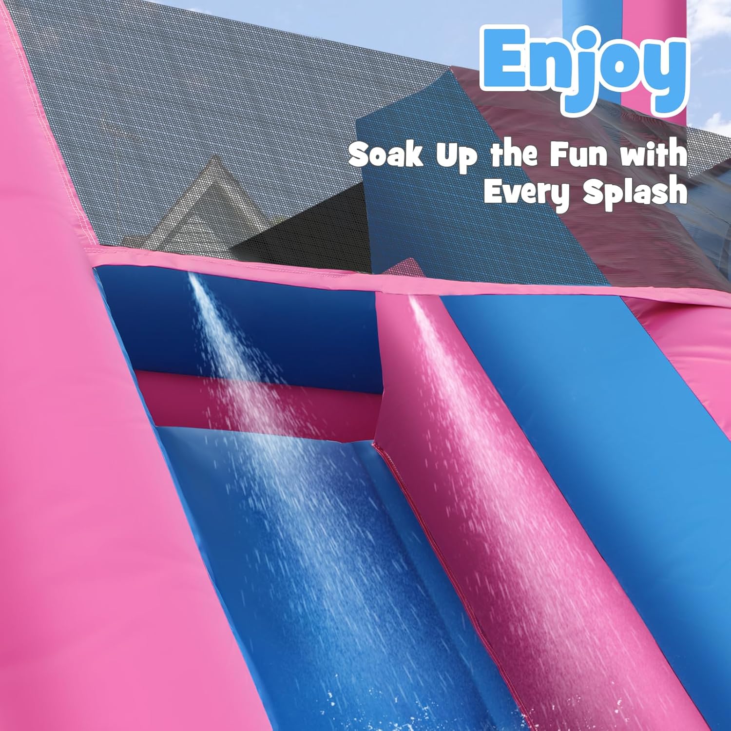 26.2 FT Heavy Duty Inflatable  - đánh giá và giá Kids Outdoor Inflatable Water Slide