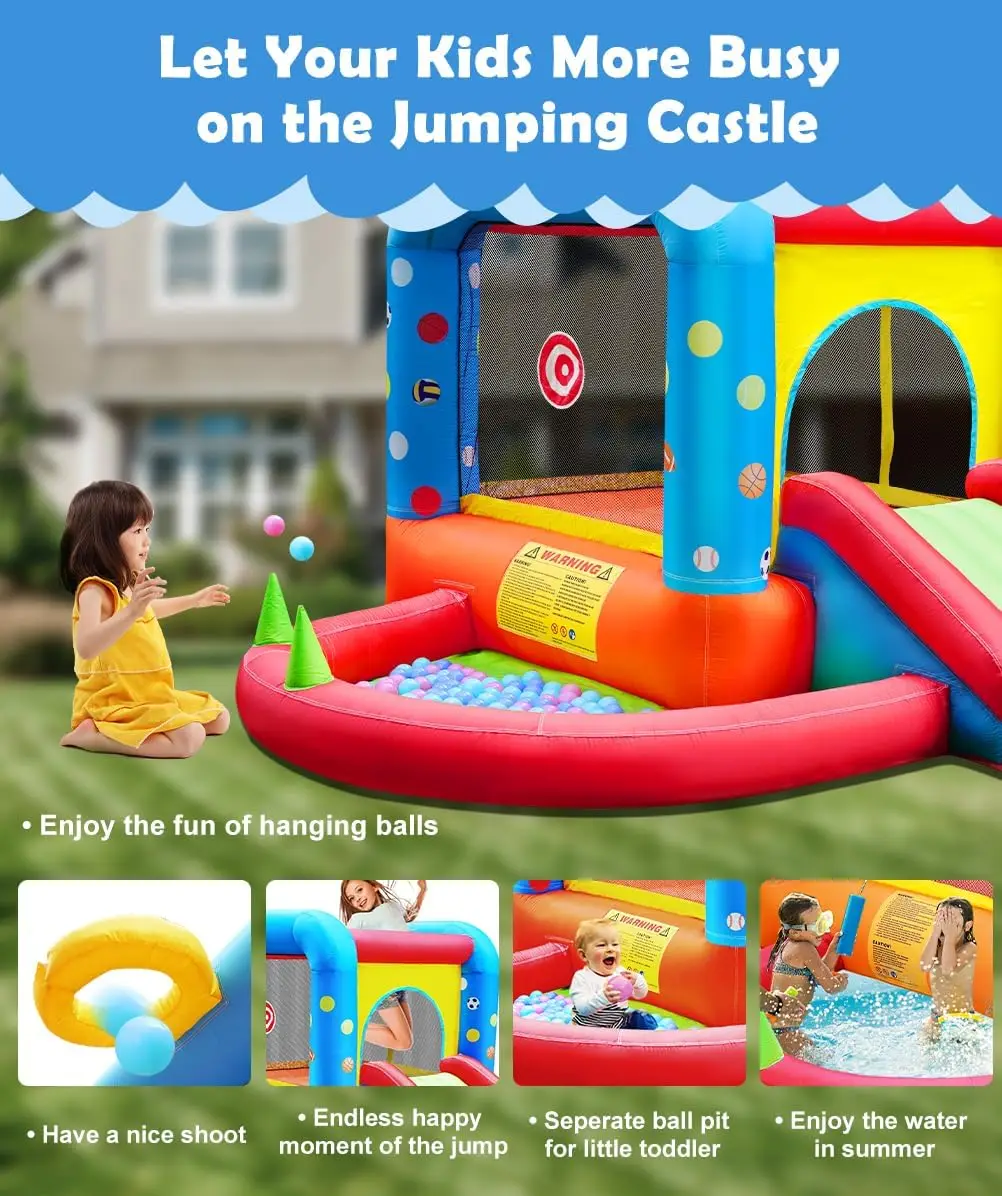 Step4Fun Inflatable Bounce Hou - đánh giá và giá Kids Outdoor Inflatable Water Slide
