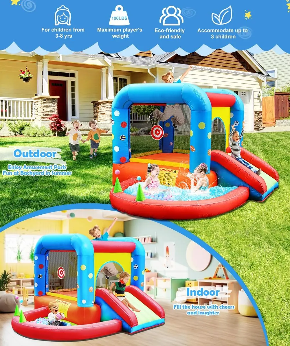 Step4Fun Inflatable Bounce Hou - đánh giá và giá Kids Outdoor Inflatable Water Slide
