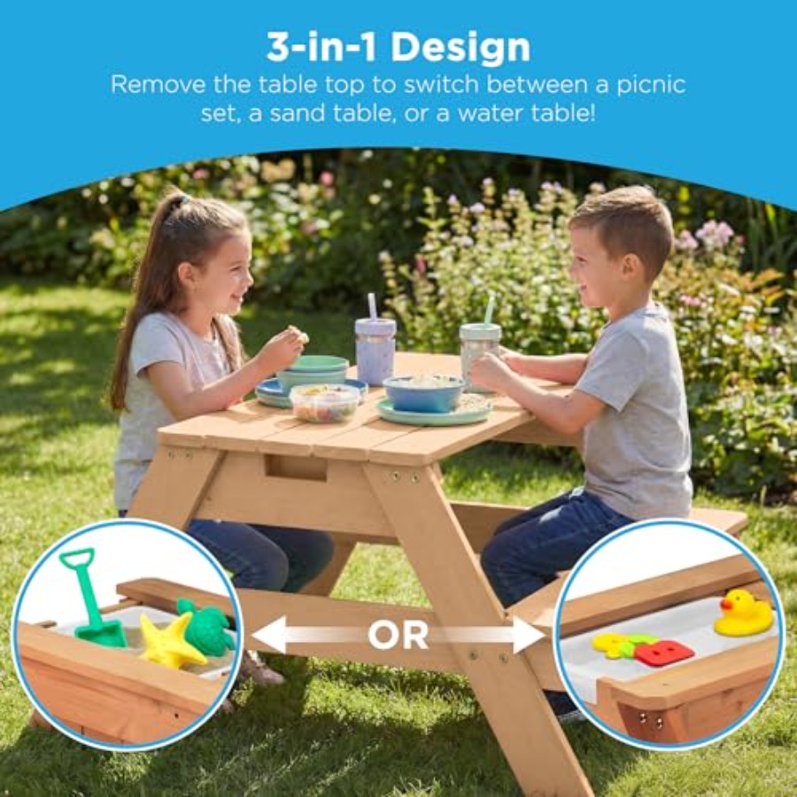 Outdoor kids picnic table with - đánh giá và giá Kids Outdoor Table With Umbrella