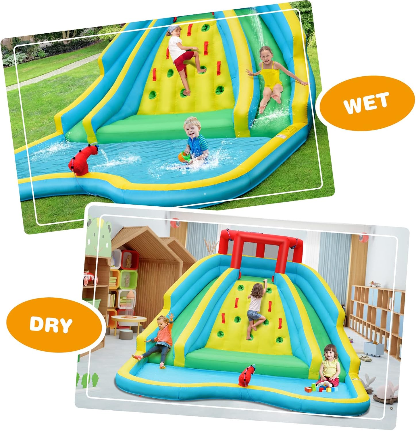 Giant Inflatable Water Slide f - đánh giá và giá Kids Outdoor Climbing
