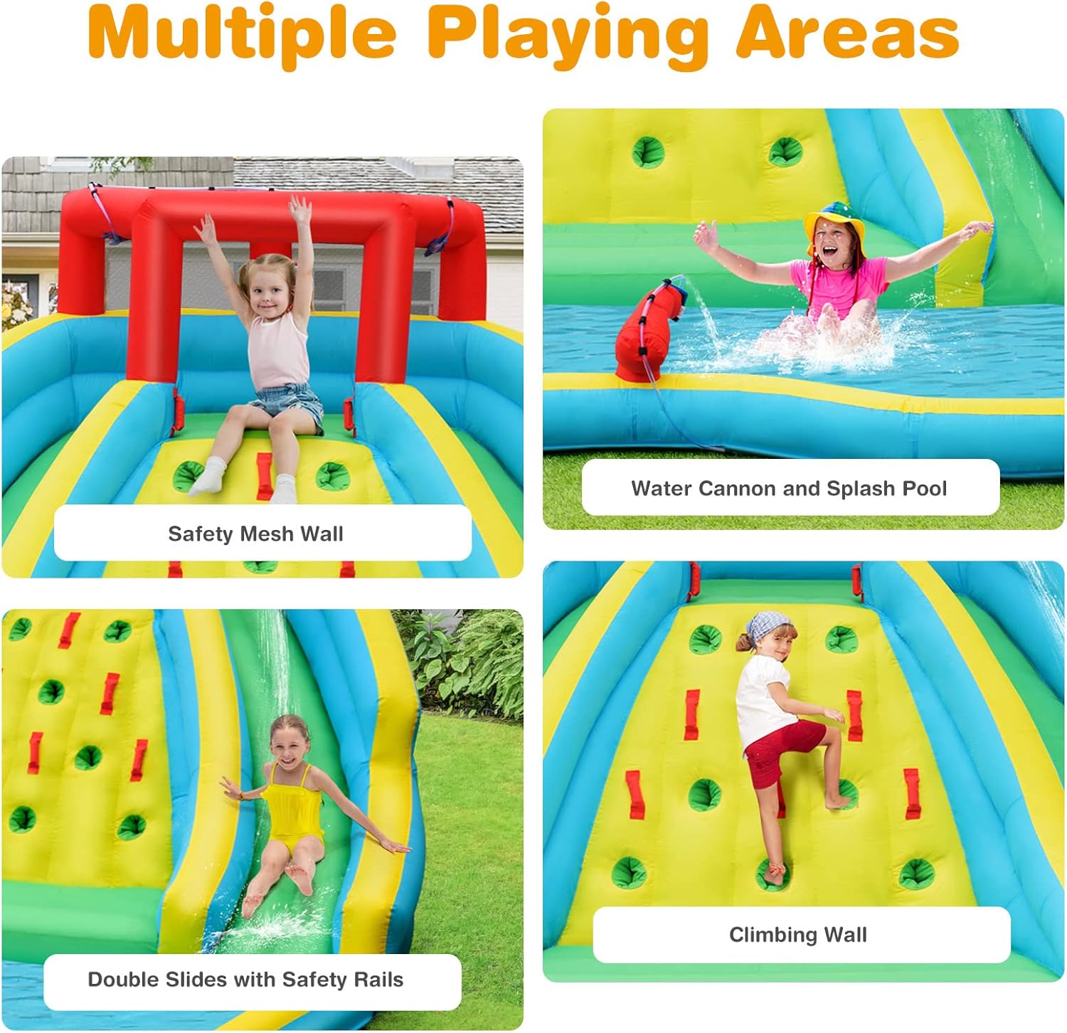 Giant Inflatable Water Slide f - đánh giá và giá Kids Outdoor Climbing