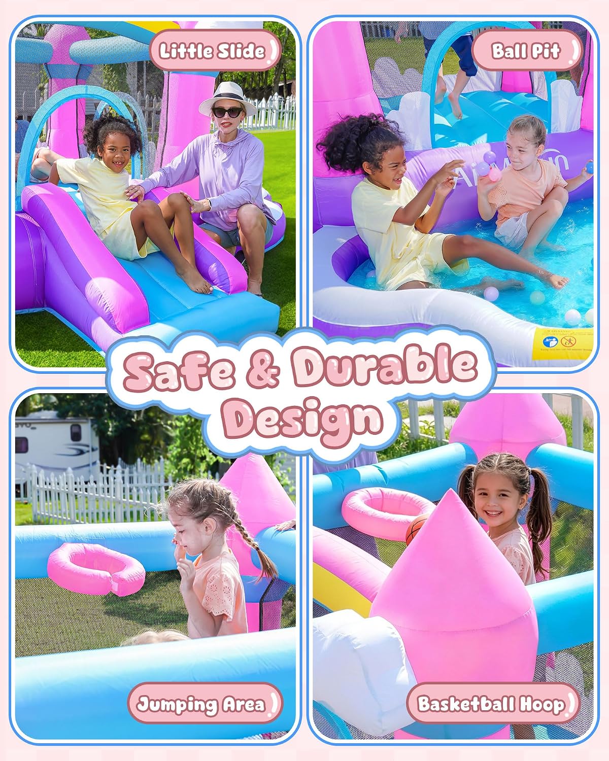 Pink Indoor/Outdoor Inflatable - đánh giá và giá Kids Outdoor Inflatable Water Slide