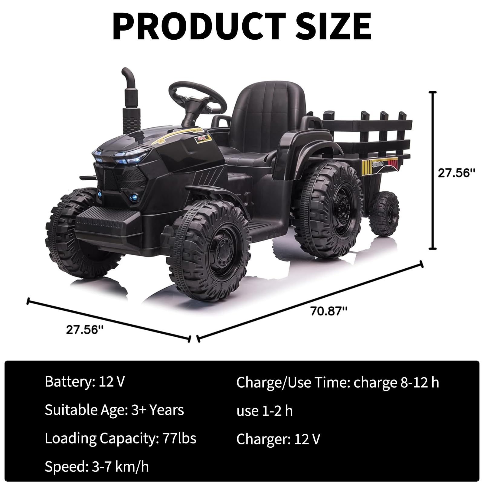 12V Kids Ride On Tractor With  - đánh giá và giá Kids Outdoor Ride On