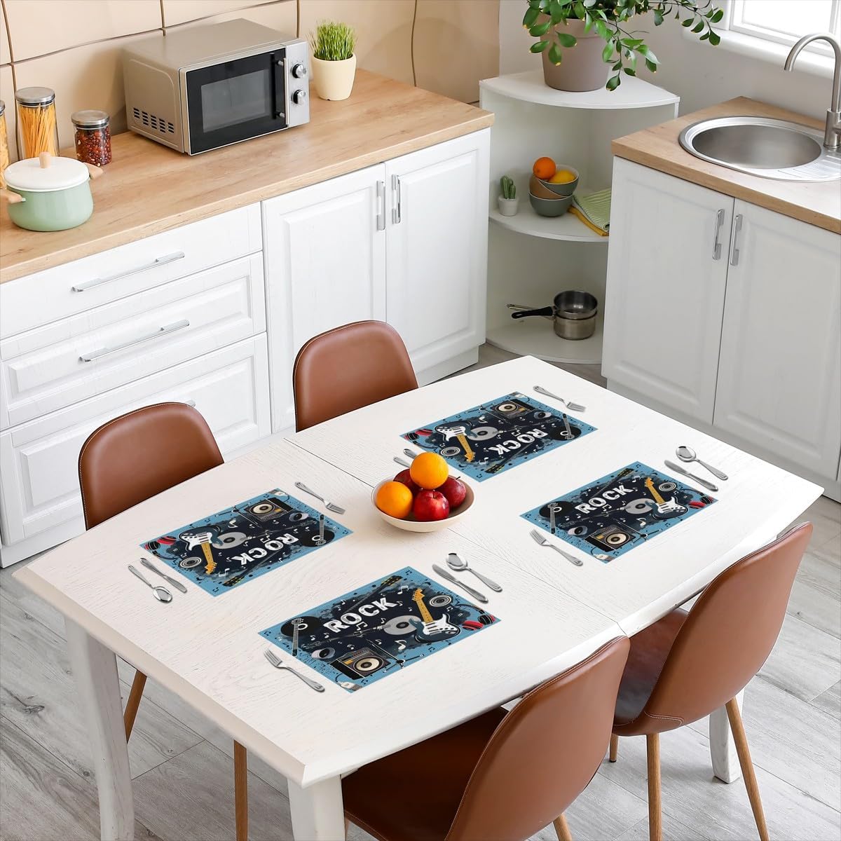 Rock Music Placemats Set of 4  - đánh giá và giá Kids Outdoor Kitchen Set
