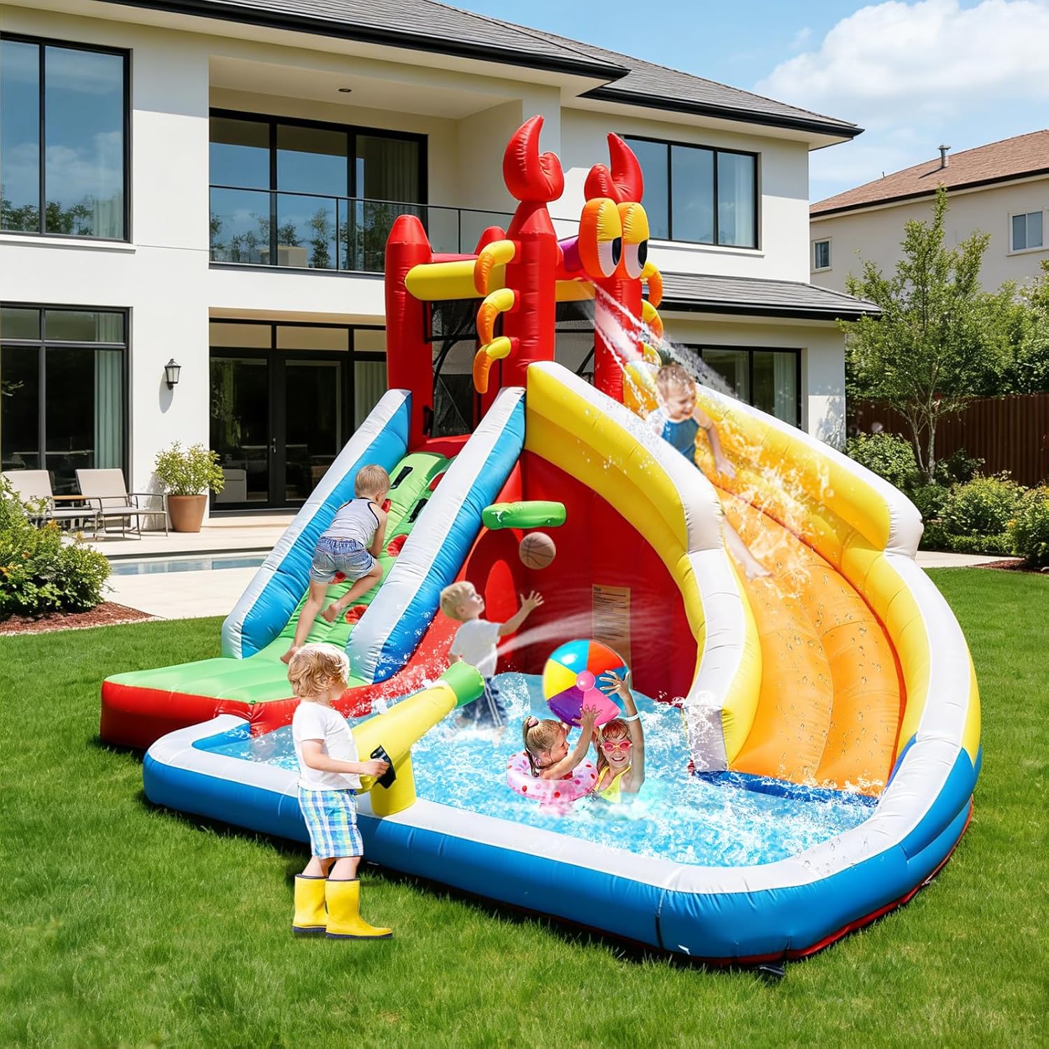 Large Inflatable Bounce House  - đánh giá và giá Kids Outdoor Climbing