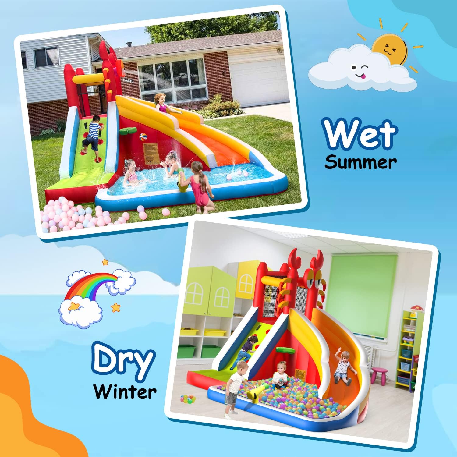 Large Inflatable Bounce House  - đánh giá và giá Kids Outdoor Climbing