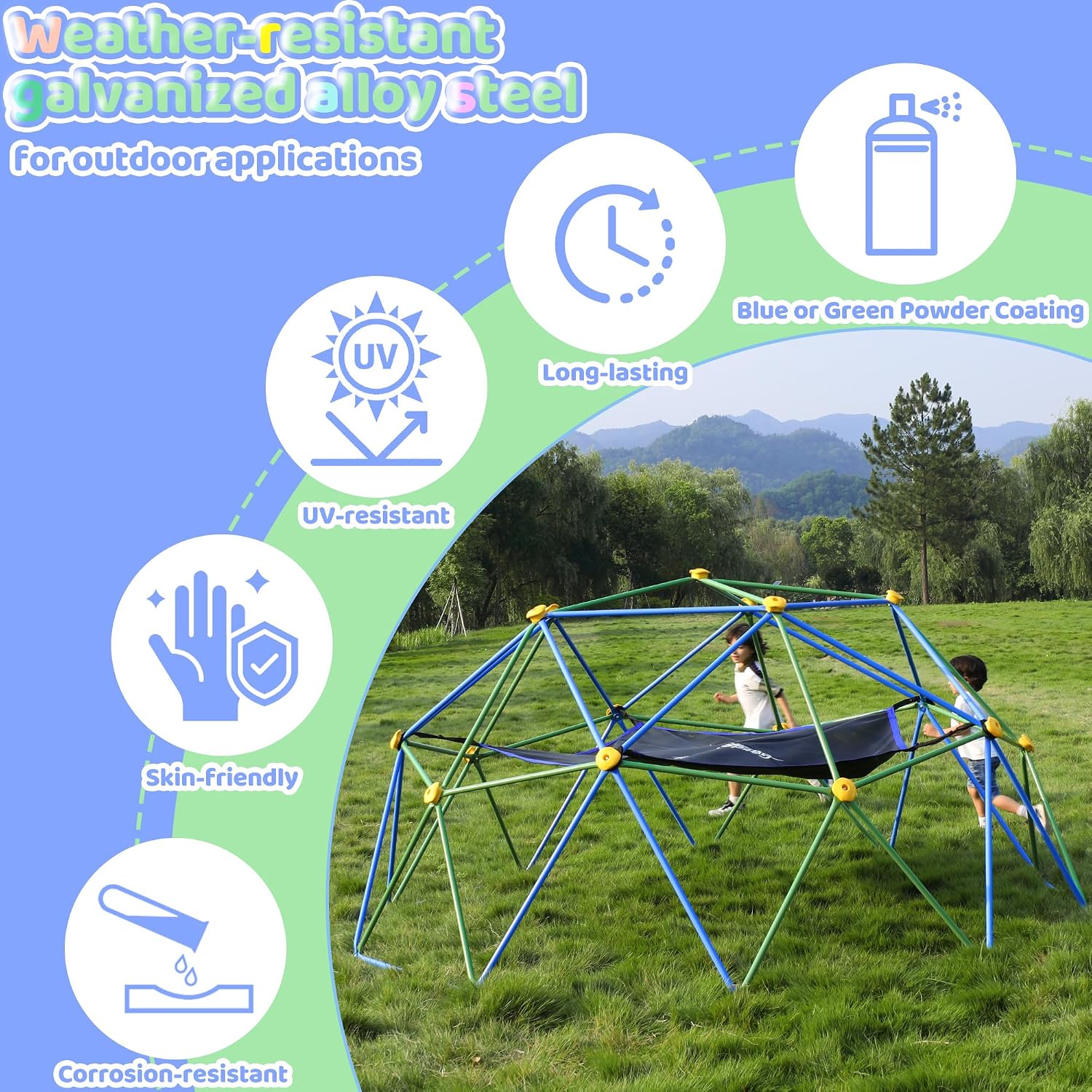 10FT Climbing Dome with Hammoc - đánh giá và giá Kids Outdoor Dome Climber