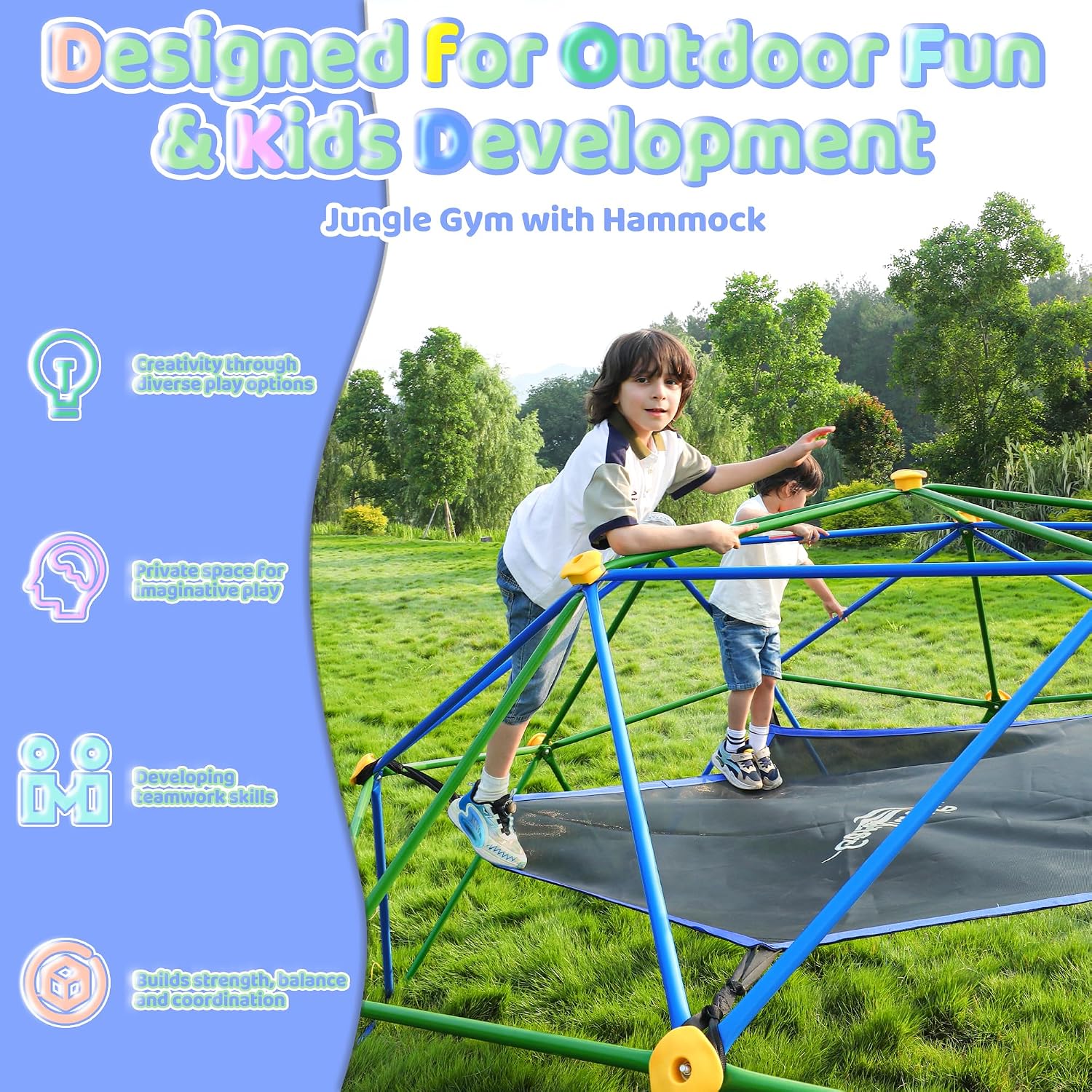 10FT Climbing Dome with Hammoc - đánh giá và giá Kids Outdoor Dome Climber