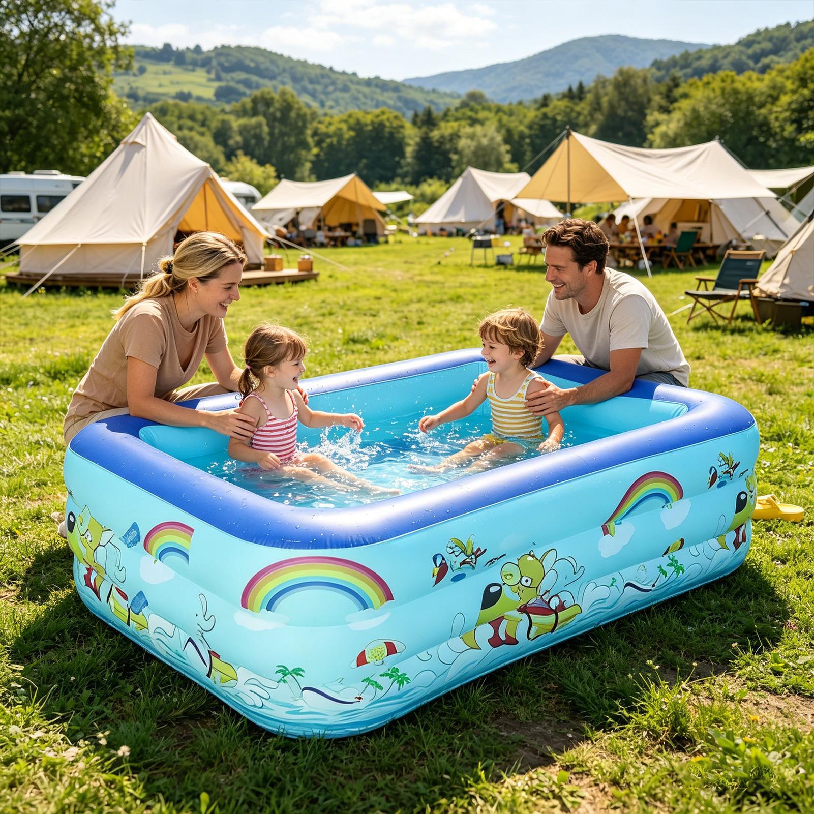 Inflatable Swimming Pool Large - đánh giá và giá Kids Outdoor Frame